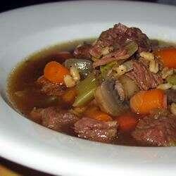 Beefy Mushroom Barley Soup