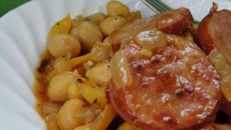 Cuban Smoked Sausage with Chickpeas