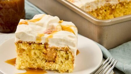 Salted Caramel Irish Cream Poke Cake