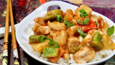 Baked Sweet and Sour Chicken Thighs with Pineapple