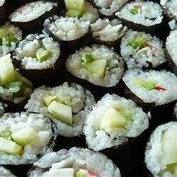 Cucumber and Avocado Sushi